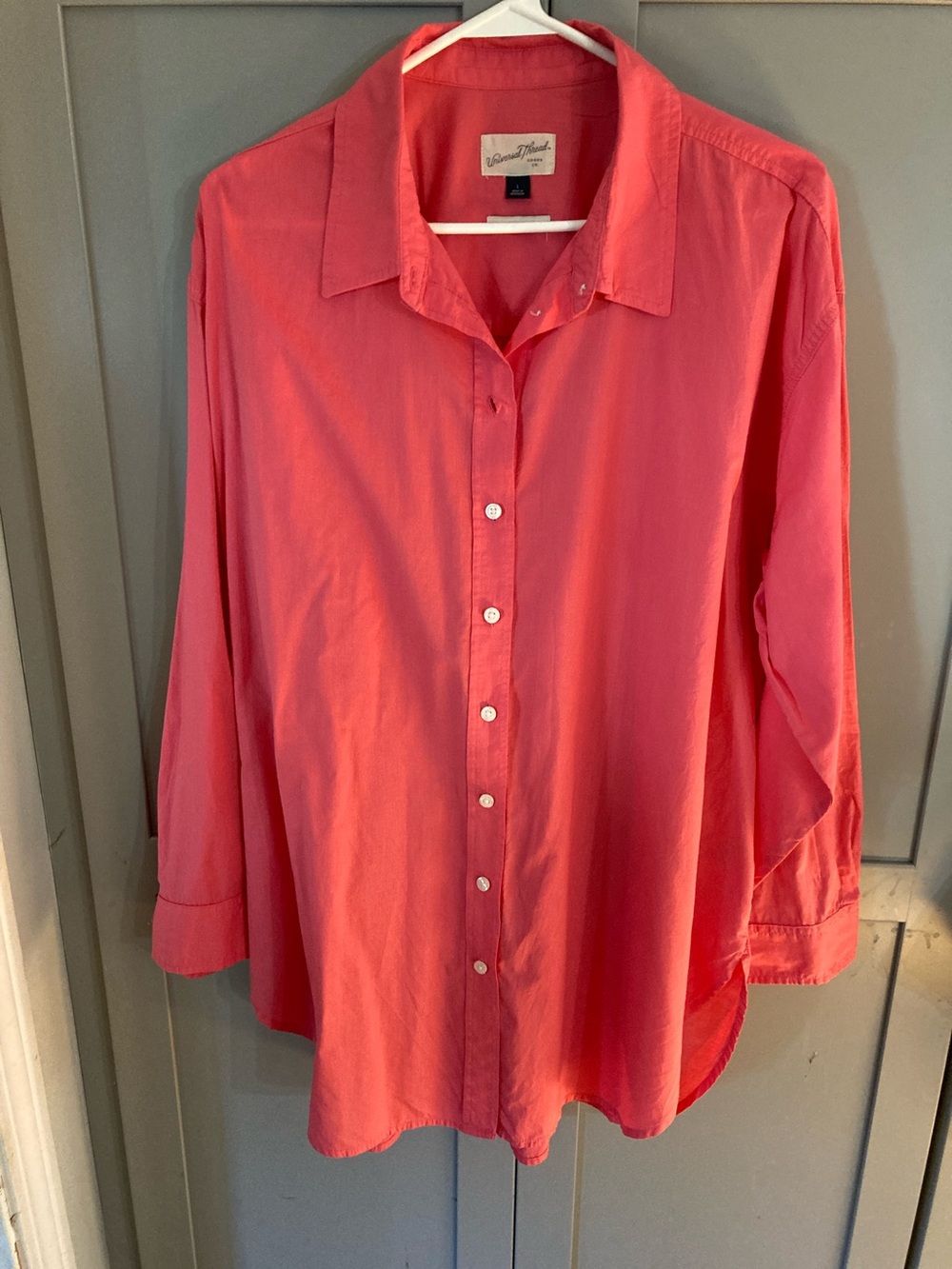 Universal Thread Coral Button-Front Women's Shirt